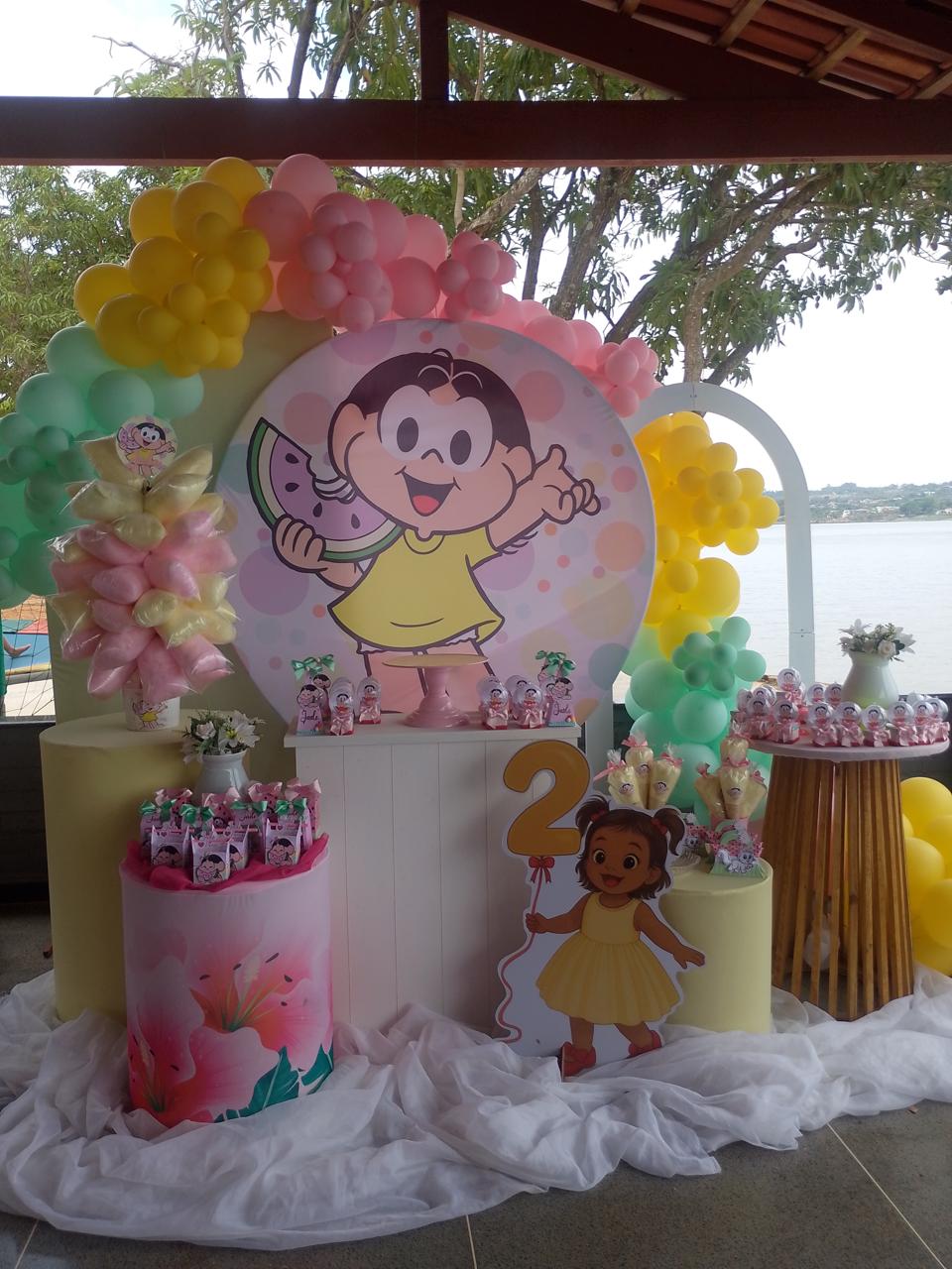 Festa de 2 anos com tema Magali e balões coloridos